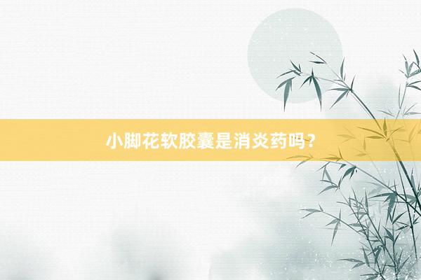 小脚花软胶囊是消炎药吗？